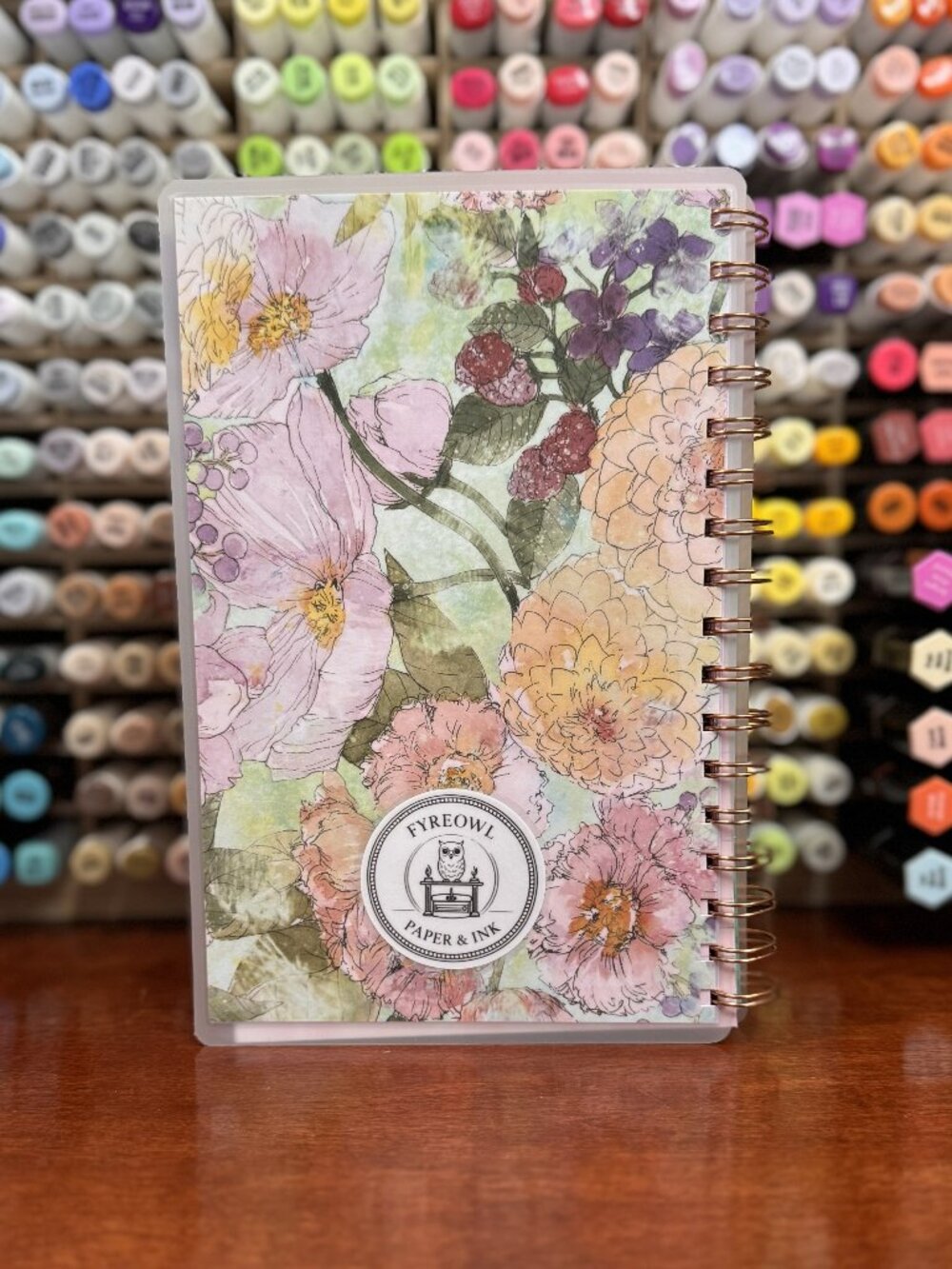 Left Handed Creative Journal - Wildflower Light - by Fyreowl Paper & Ink